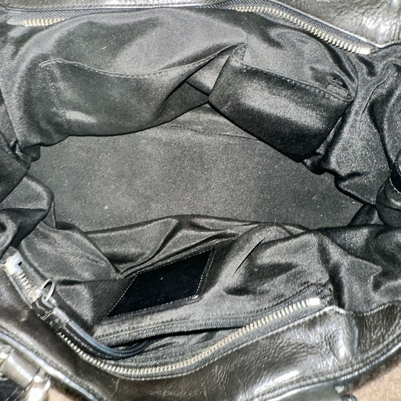 Coach Black Leather Bag with Embossed Logo - Picture 10 of 13